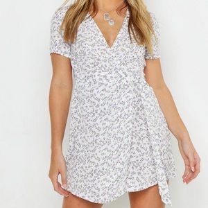 New Floral Wrap Dress